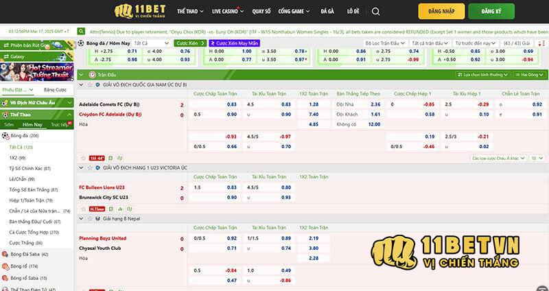 Giao diện đặt cược dễ dàng thao tác